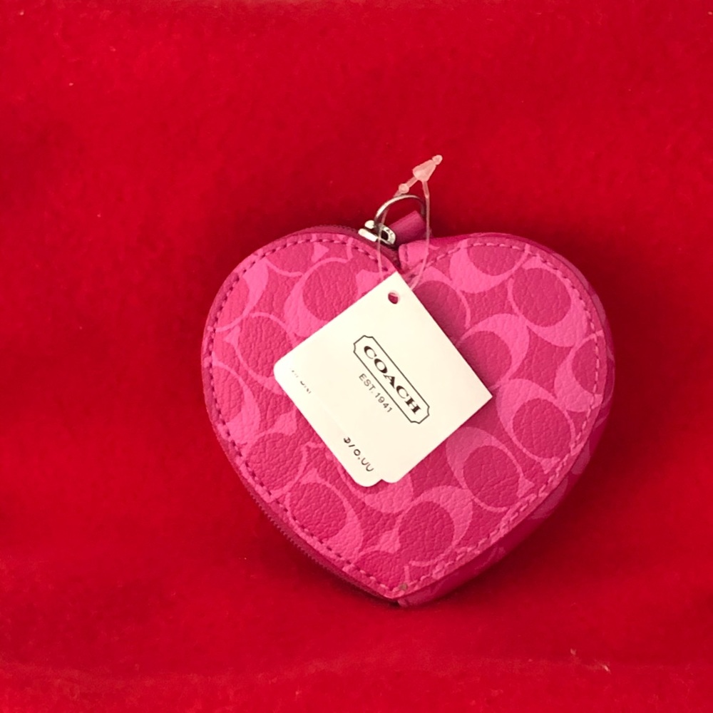 Authentic Coach Zippered Pink Coin Purse